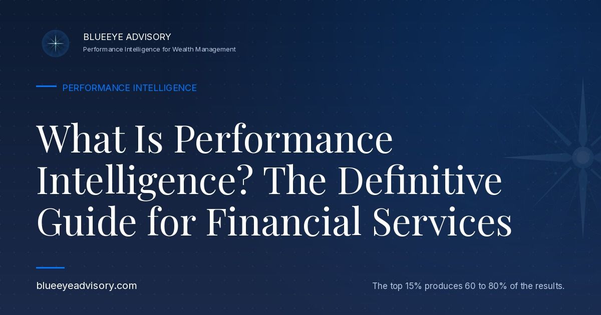 Performance Intelligence Performance Intelligence vs. Productivity Software: Why Advisor Time ...